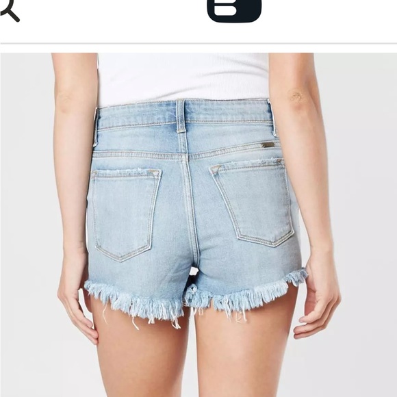 Kancan High Rise Frayed Stretch Short - Picture 2 of 5